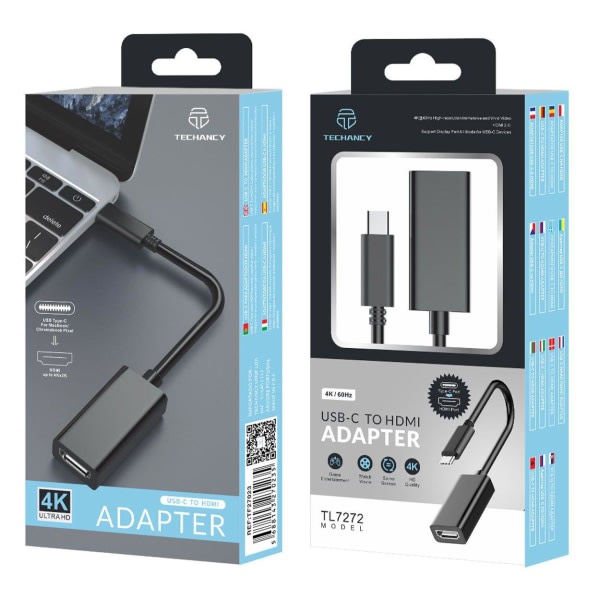 TG USB-C till HDMI Adapter Svart