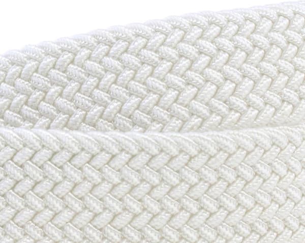 Elastiskt byxbälte Stretchbälte Flätat bälte Elastiskt bälte - unisex - passar både män och kvinnor - Färg Vit 110 cm
