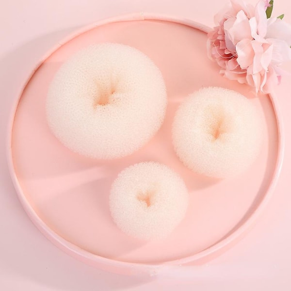 TG H?r Donut Bull Maker DIY H?rstylingverktyg Vit S