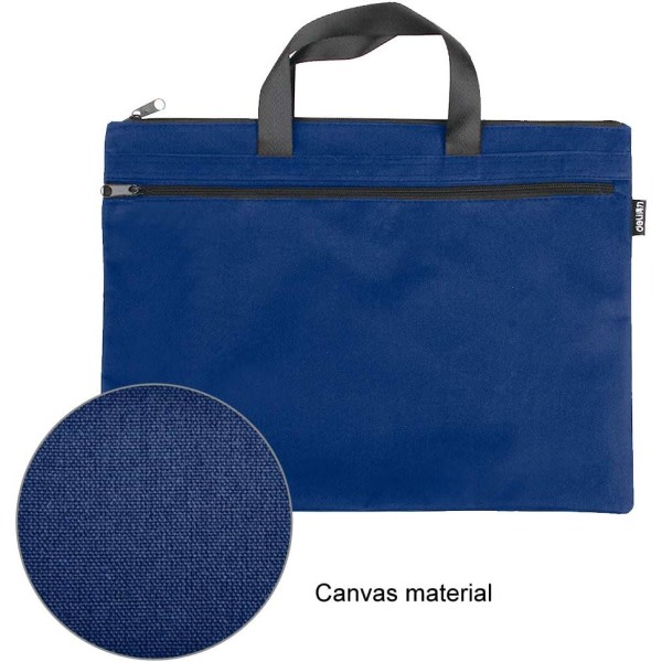 Galaxy Kontorsdokumentväska, män portfölj Case Bärbar A4-fil Blixtlåsväska Blå 1 st (blå) blå
