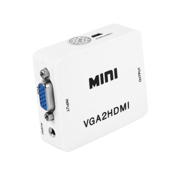 TG VGA til 1080p HDMI-adapter Hvit