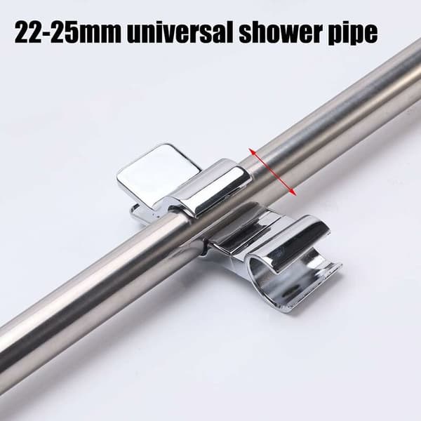 Dusjhodeholder for glidebryter, Universal 22-25mm skinnehodebrakettholder for glidebryter klemme baderom erstatning sprøyteholder