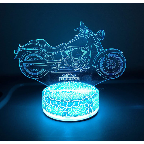 Harley Davidson Motorcykel Lampa Nattljus Presenter 3D 7 Färger