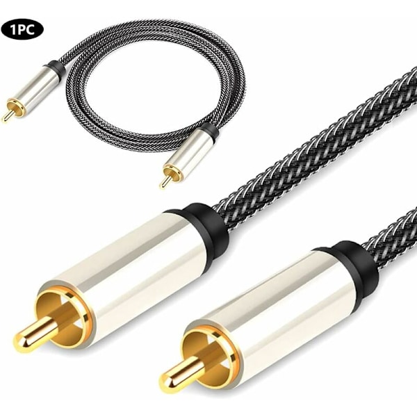 Koaksial Digital Lydkabel, HiFi 5.1 SPDIF RCA til RCA Hann til Hann, for Digital Lyd og Kompositt Videokabler (Størrelse: 1.5m)
