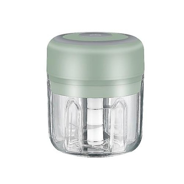 Elektrisk Hakker Hvidløg Løghakker Frugt Kød Multifunktionshakker 250ml Grøn