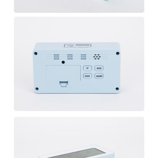 5 tum smart LCD elektronisk klocka skrivbord med väckarklocka lysande lat elektronisk klocka multifunktionell fast klocka (blå)