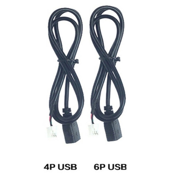 Bilelektronik 4Pin+6Pin-kontakt USB-port Panel förlängningskabel Adapteruttag