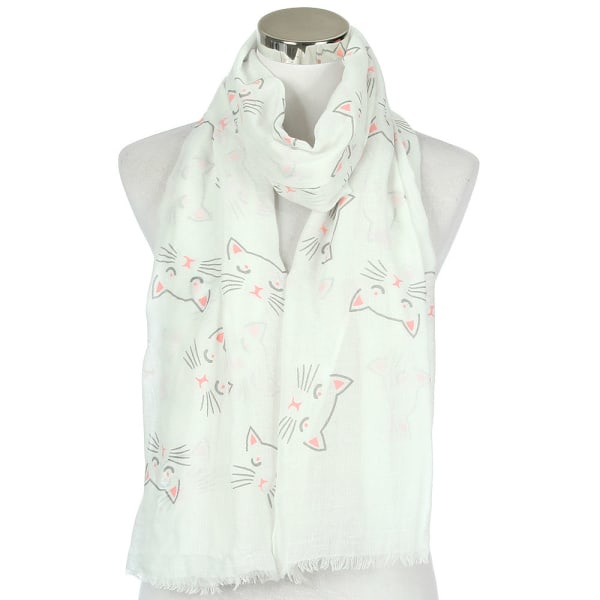 Bekväm Dam Sjal Scarf 2022 Vår & Höst Söt Liten Solskydd Casual Vit 70*180cm