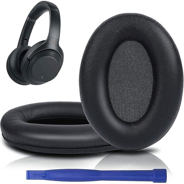 Ersætning Ørepude til Sony WH-1000XM3 (wh1000xm3) Hovedtelefoner, Beliggende med Proteinlæder, Støjreducerende Memory Foam