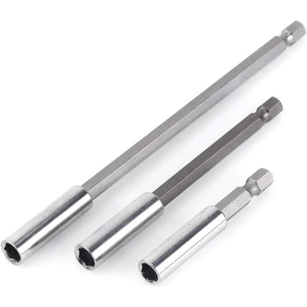 3 stk. 1/4\" Skaft Magnetisk Bitsholder Forlengelse Elektrisk Drill Skrutrekker Forlengelse for Elektrisk Drill..DEBUNS