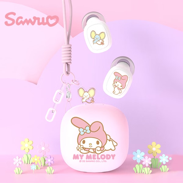 Sanrio Kuromi CNJS-0100 Langattomat Bluetooth-kuulokkeet Kosketusohjaus Urheilu Melunvaimennus Sugar Mouse Head My Melody