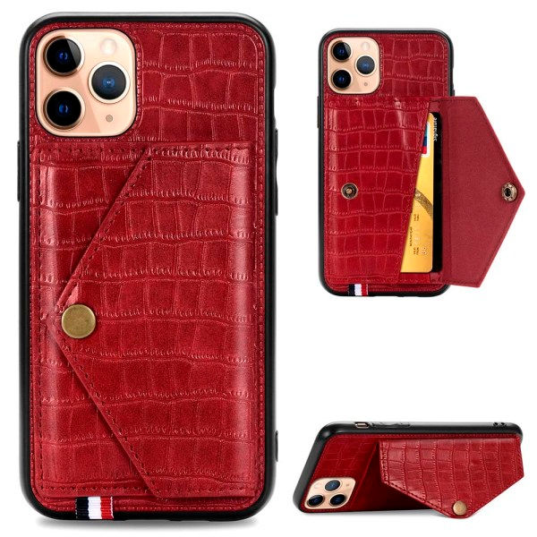 TG iPhone 11 Pro Max - Vaikuttava Kotelo Korttitaskulla Vihreä