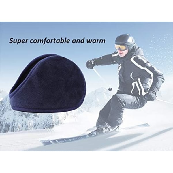 Öronvärmare för män & kvinnor Klassisk fleece unisex varma vinterkåpor grön
