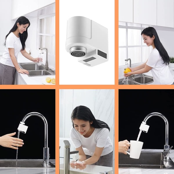 Beröringsfri Handfatkranadapter Automatisk Smart Rörelsesensor Handsfree Vattenkran Tillbehör Perfekt för Kökshandfat Hotell