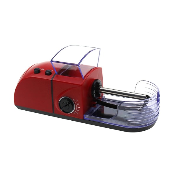 Röd - Bärbar 8mm elektrisk cigarettrulle automatisk sigarett