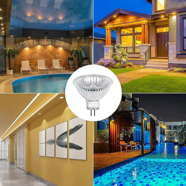 Halogenlampe GU5.3 MR16 35W 12V varm hvit 2800K Dimbar, hette 400 lumen 2-pin utskiftbar lampe, 8 stk Cisea