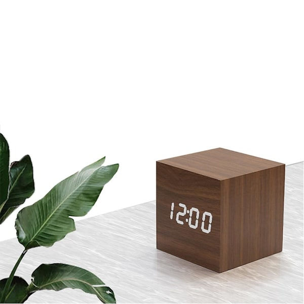 LED-klocka Cube LED-klickklocka Väckarklocka med digital ljudaktivering
