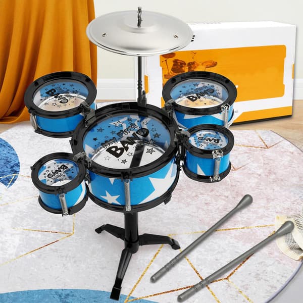 Children's Five-Drum Simulation Jazz Drum Percussion Instrument Early Education Percussion Drum Music Play Set