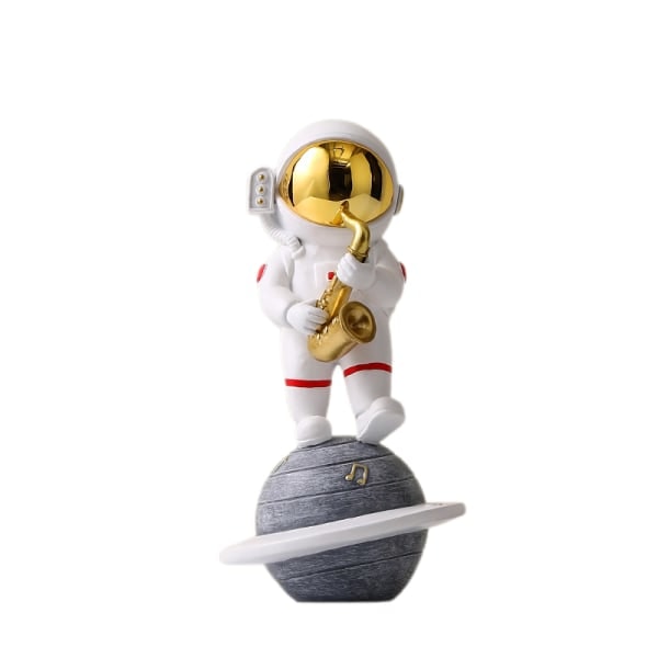 Astronaut-figur i gull - perfekt for stue, skrivebord eller som gave