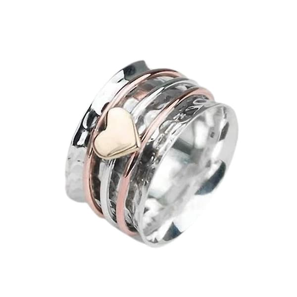 Snurrande Kärlek Stress Relief Ring Smykker Kvinner Dame Gave 9 9_yux 9