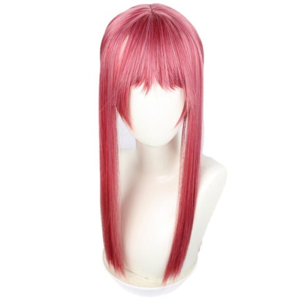 Makima Rød Lang Flettet Paryk 70CM Cosplay Kostume Motorsav zy