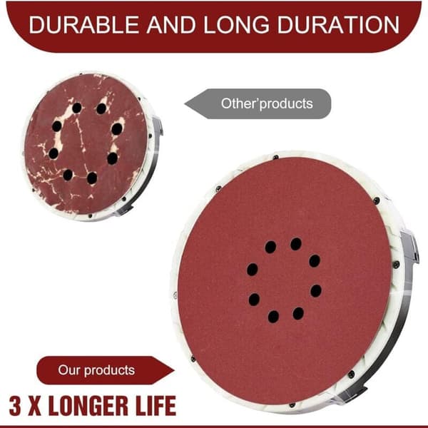 225mm Slippapper 8 Hål 240 Korn Slippapper för Väggslipmaskin 20 ST, DEBUNS