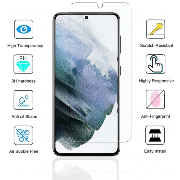 TG 3-PACK Samsung Galaxy S21 FE Standard Skärmbeskyttelse HD 0,3mm Gjennomsiktig