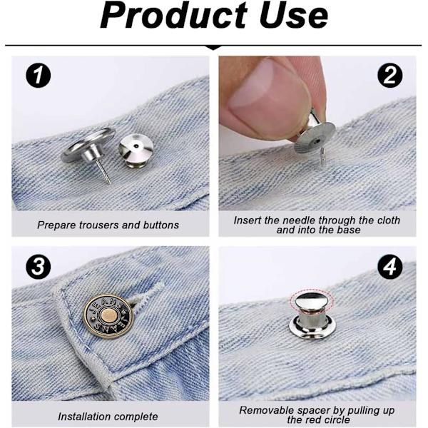12 stk. 17 mm Syfri Udskiftningsknapper til Jeans og Håndværk #35