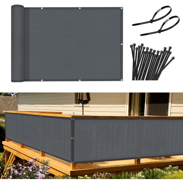 Balkon Privatlivsafskærmning Have Balkonafskærmning 90x300 cm 185g/㎡ Vind