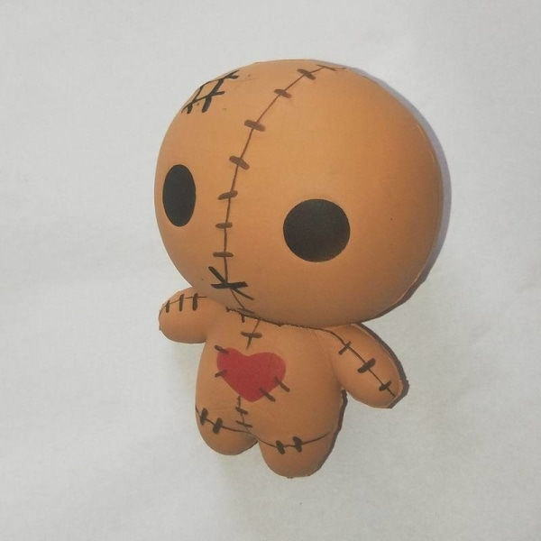 Spökdocka Långsamt Stigande Klämleksak Långsam Stigande Antistressleksak Kawaii för Barn Vuxna (Brun, 1 st)