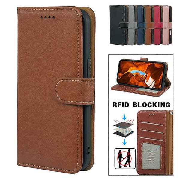 Xiaomi Redmi 15 5G Mobilskal med RFID-blokering & Magnetlås [JUN]_yux Brown