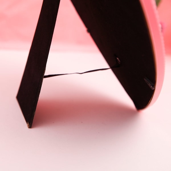 Sminkspegel Hjärtformad Spegel Kosmetisk Bordsspegel Väggmonterad Spegel Rosa