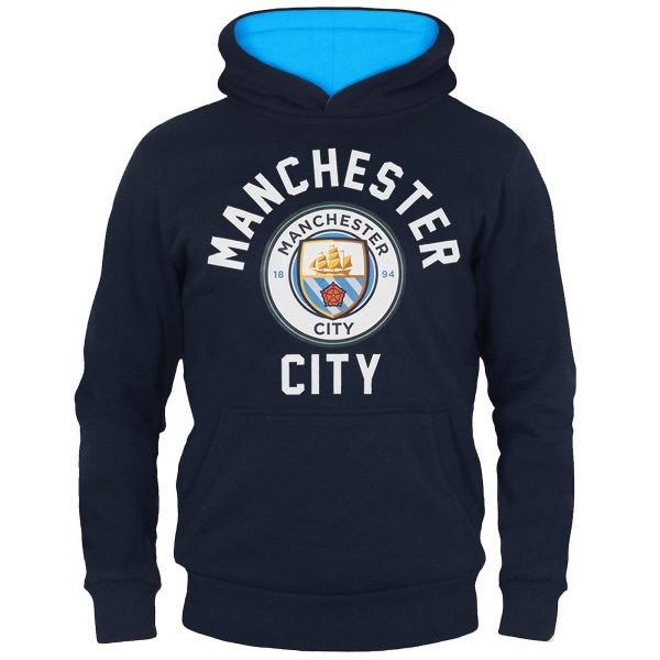 Manchester City Pojk Hoodie Fleece Grafik Officiell Fotbollspresent 130cm
