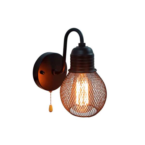 TG Vintage industrielle indenhusvägglampa med justerbar nyans Retro