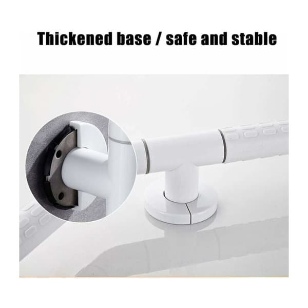Brusebadsgreb, 135°, PVC rustfrit stål greb, 45 cm, til handicappede og senior toiletter