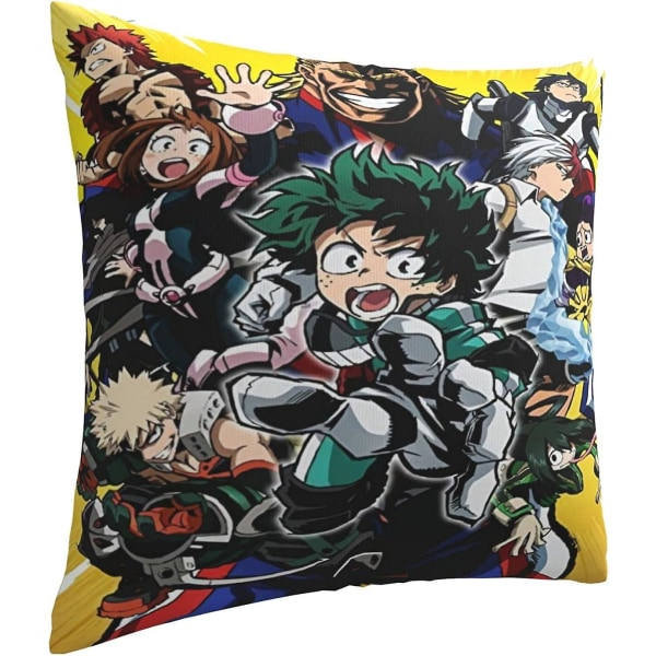 Myke putetrekk Putesett, My Hero Academia Dekorativt Stort Kvadratisk Vaskbart Putetrekk for Stue, Sofa, Soverom, Hjemmebil