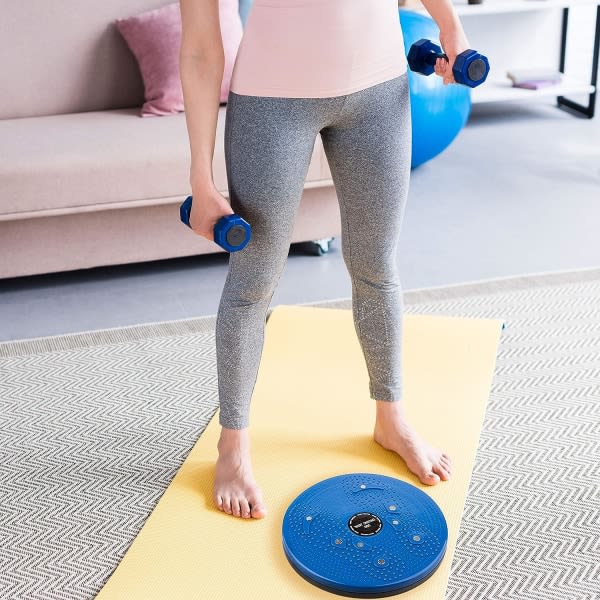 Galaxy Torsion Twist Board Disc, vægttab aerob træning Fitness og muskelstyrkende hjælp, blå blå