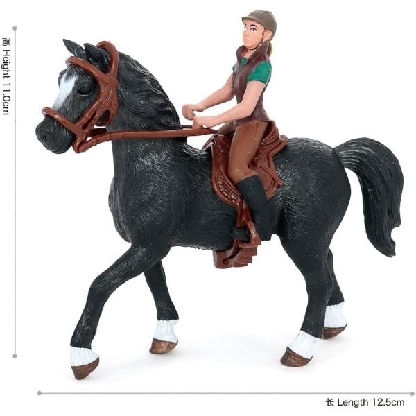 Galaxy Klassisk engelsk lekset for hest og ryttare, hestmodeller, realistisk fölleksaker