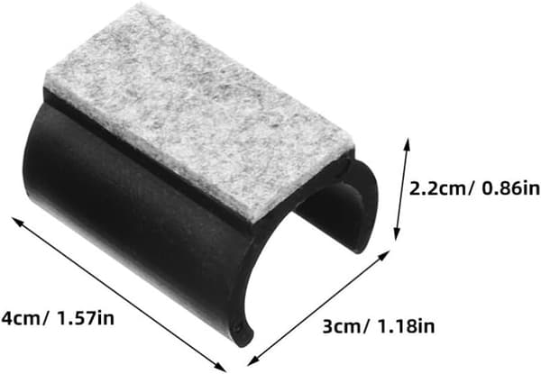Plaststolben, 10 stk U-formede gulvglidehylser for sofa, møbelben 19 mm_yux