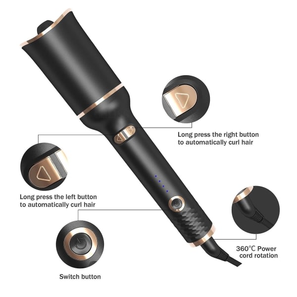 TG Sladdløs hårrullare Automatiske trollstavar Curling Irons Hårrullare Maskin Bärbar Keramik Trådløs Opladningsbart hårlåsværktøj