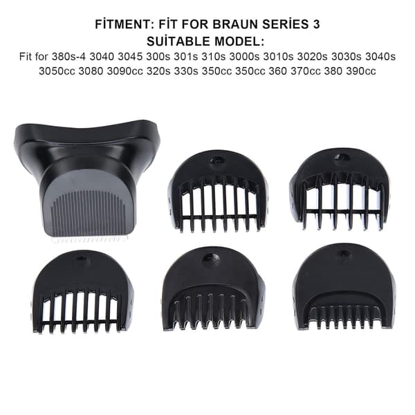 Braun Series 3 Ersättningshuvud, 5-pack Trimmerguidekamset