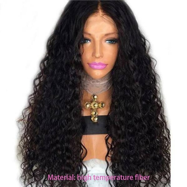 TG Etuperuukki Mustille Naisille Deep Wave Kiharallinen Hd Etuperuukki Afro Lyhyt