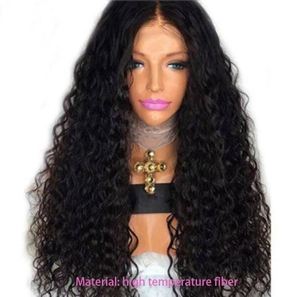 TG Frontperuker For Svarte Kvinner Deep Wave Curly Hd Frontal Peruk Afro Kort