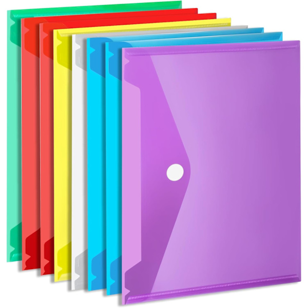 Plastfickor, 8-pack plastfickor, A4 plastfickor, plastfickor-yux