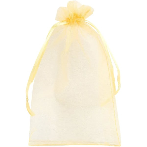 120 kpl Organzapusseja Kulta Organzapusseja Organza Korupusseja Lahjapusseja, 10 x 15cm