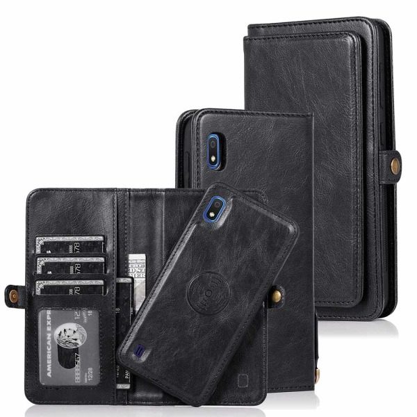 TG Samsung Galaxy A10 - Eksklusivt Praktisk Lommebogscover Mørkegrøn
