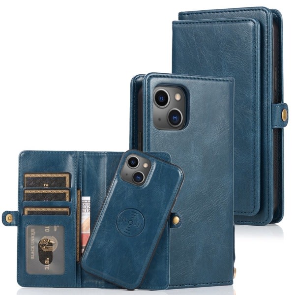 TG iPhone 13 - Plånboksfodral Mörkblå