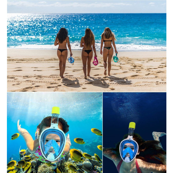 Galaxy 180° Snorkelmaske Action Kamera Kompatibel Snorkelmaske (Rosa) S/M Rosa s,m