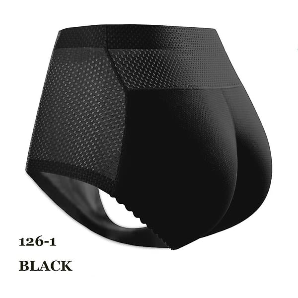 Kvinners Ass Lifter Vadderte Truser Sømløs Hip Enhancer Body Shaper Undertøy Truser for Kvinner Svart 126-1 M