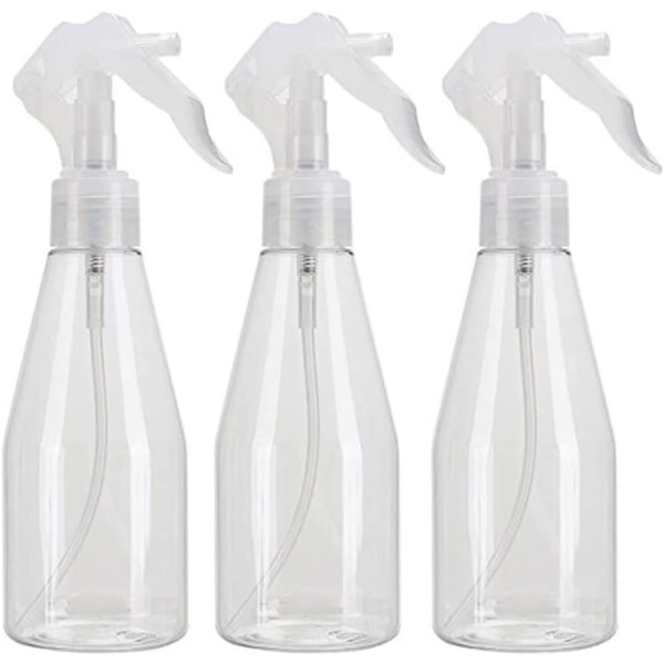 Kannettavat muoviset suihkepullot (3 kpl), suihkepullo Kasvit Kukat puutarhan kosmetiikalle 200 ml Kirkas Easy Lifecare täytettävä suihkepullo.